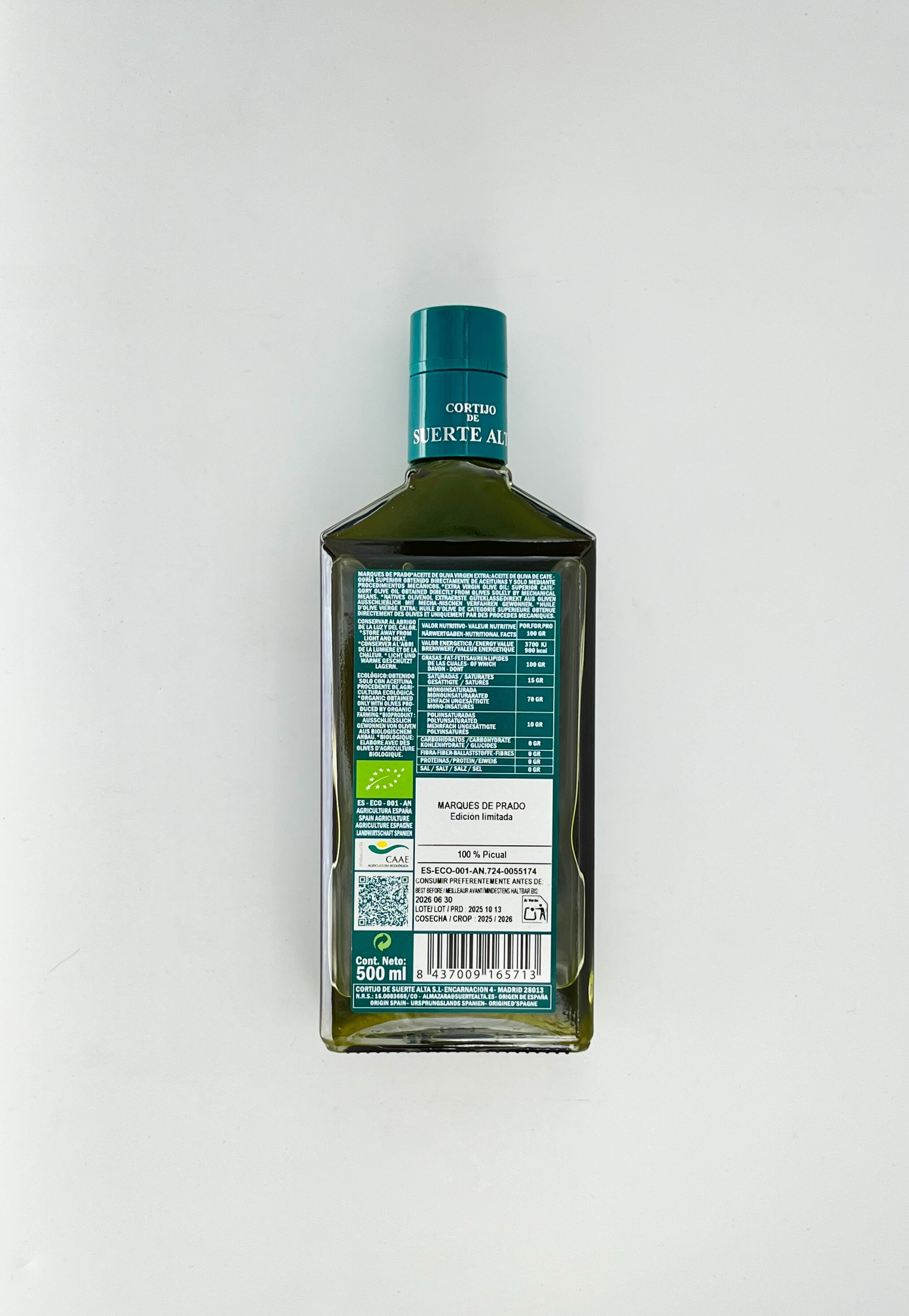 CORTIJO DE LA SUERTE ALTA - 500ML (PICUAL) Edición limitada - Imagen 2